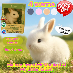 Soft Boneka Elektronik Kelinci / Boneka Bulu Kelinci Realistis / Mainan Edukasi Kecerdasan / Boneka Interaktif AI Kelinci Kecil