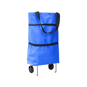 Newyorkbigsale รถเข็นของแบบพกพา รถเข็นช้อปปิ้งพับได้ ความจุขนาดใหญ่ ผ้าอ็อกซ์ฟอร์ด No.Y2113
