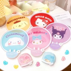 Anime Sanrio Series Quạt Gấp Dễ Thương Hello Kitty Di Động Mèo Đuôi Quạt Kuromi Cinnamoroll Pochacco Mùa Hè Quạt Mini Bé Trai Và Bé Gái Quà Tặng