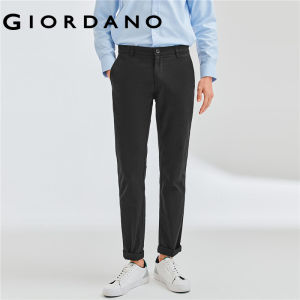 Giordano Men Chinos Casual Pants Pants Thin Mid-low Rise Zip Button Tapered Slim Fit Free Shipping 13119610