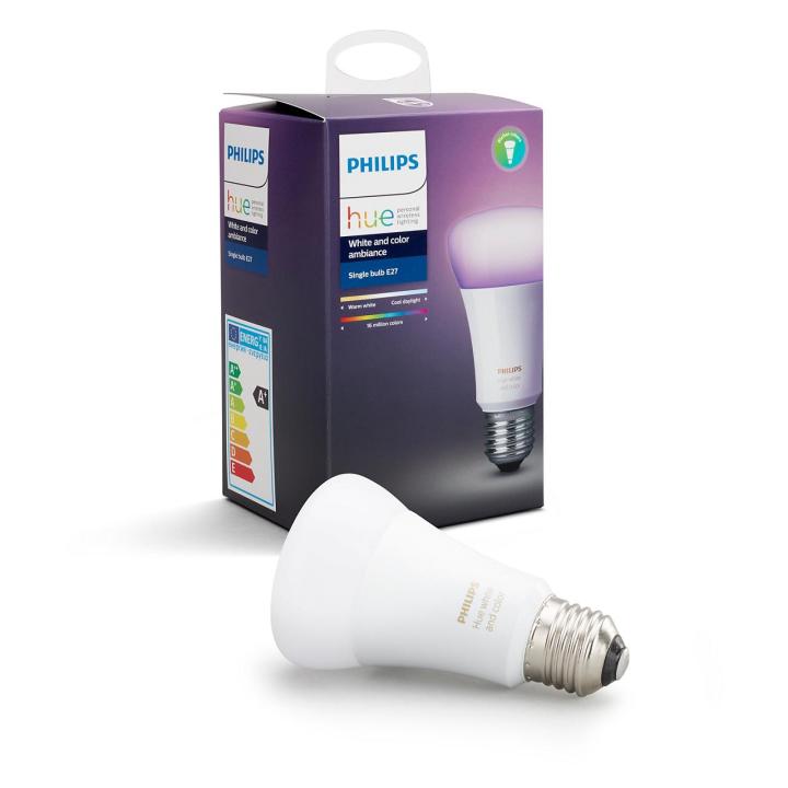 Philips Hue Philips 9W E27 Hue White and Color Ambiance LED Smart Bulb,  Bluetooth Zigbee Compatible (Hue Bridge Optional), Works with Alexa  Google