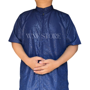 Baju Koko Embos Lengan Pendek