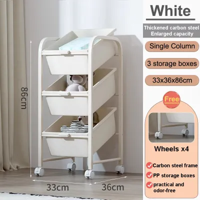 【SG Stock】 Kids Toy Storage Cabinet Toy Storage Rack Toy Storage Organizer Box Movable bookshelf picture book rack