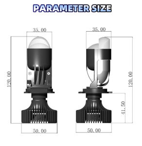 Led H4 bi cầu mini A82 2021 có 2 bi cầu cốt pha đều gom chống chói
