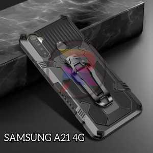 Casing Hp Untuk Samsung Galaxy A21 4G HardCase Kick Standing Armor Belt Clip Terbaru