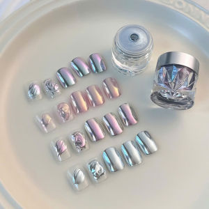 Set tráng gương metan ánh màu 4 màu tráng gương nail