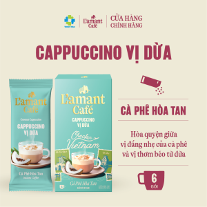 [NEW] Cà Phê Cappuccino Vị Dừa Hòa Tan – Hương Dừa Tự Nhiên Bọt Sữa Mịn