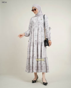 NMR Midi Dress Crespo Printing Vol 2554-1