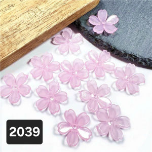 (20 cái)Hoa nhựa 5 cánh 16mm nhiều màu Nguyên liệu làm trang sức cổ trang Nguyên liệu diy