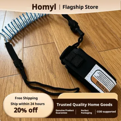 Homyl Anti-Loss Coiled Surfboard Leash Stretchable Bodyboard Wrist Strap Tangle-Tangle-Resistant Leg Rope Lightweight for Paddleboarding