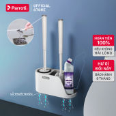 Cọ bồn cầu silicon  cọ toilet nhà vệ sinh 2 trong 1 có thể treo tường và cây gắp tóc Parroti Silicon SL02