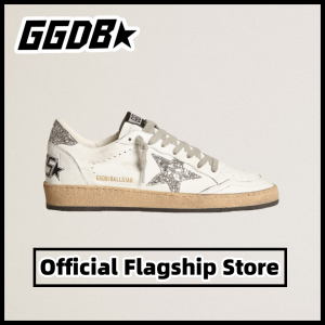 GGDB Ball Star series in nappa with white star and glitter heel tab Mens and womens white shoes size 35-46