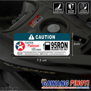 Fuel Tank Cover Sticker for Car Motorcycle Gas Gasoline Unleaded Warning Label Diesel Only Decals Petron Shell Seaoil