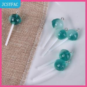 JCSYFAC 10 cái bộ nhựa trong suốt kẹo mút quyến rũ Mặt dây chuyền trang sức Tự Làm Thủ Công