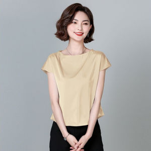Yitiaoyu Simple Fashion Loose Joker Short-sleeved Shirt T-shirt Womens Dress
