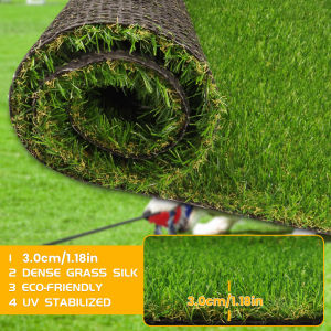(1M-4M width)high quality 30MM Artificial Grass 0.5Mx15M Outdoor Rug Synthetic Thick Lawn Astro Turf Carpet Perfect for Indoor/Outdoor Fake Grass Rug