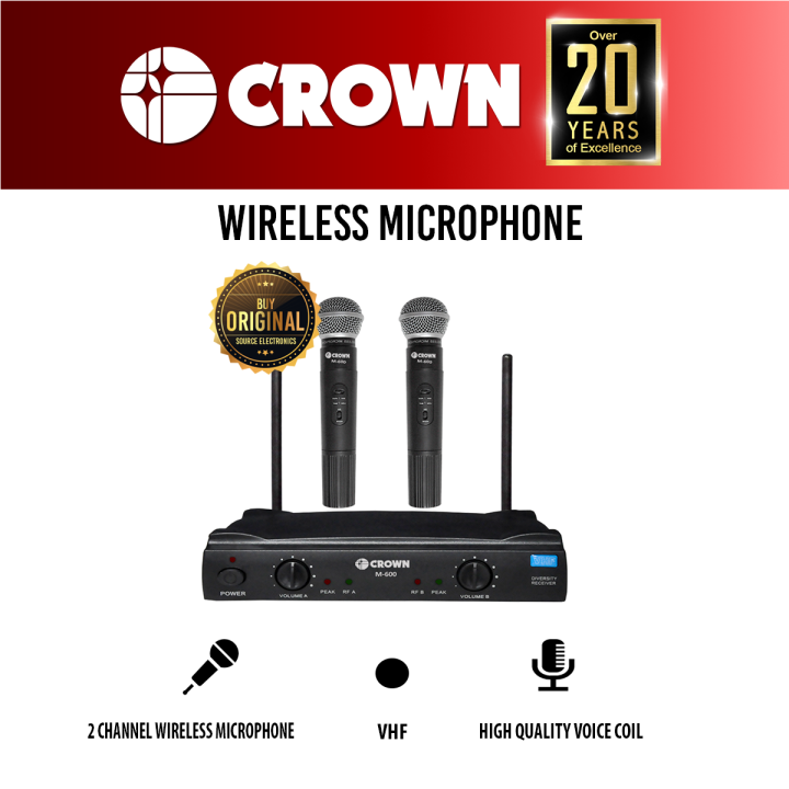 Crown M 600 Professional Handheld Wireless Microphone System