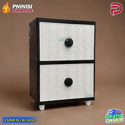 Lemari Plastik Kingdom Boti Mini Susun 4 Lemari Pakaian Plastik Lemari Pintu Serbaguna