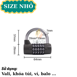 – Khóa số chống gỉ ngoài trời 5 só – Khóa mã số chắc chắn bền bỉ – Khóa chống trộm chốt dài siêu bền
