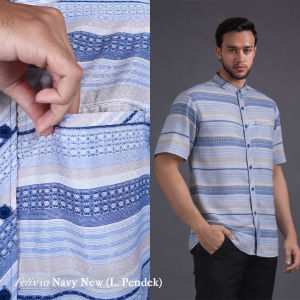 Coop Design - Felix Kemeja Koko Shirt Salur Lengan Pendek Pria