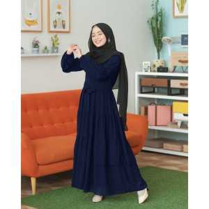 Baju Muslim Gamis Belani Dress Maxi Polos Wanita Remaja Dewasa Gamis Terbaru Modern Gamis Polos Susun Rayon
