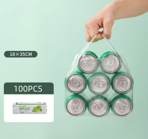 Disposable plastic bag portable food bag Portable food bag Portable food bag Tank top style fresh-keeping bag food grade household refrigerator disposable plastic bag portable food bag