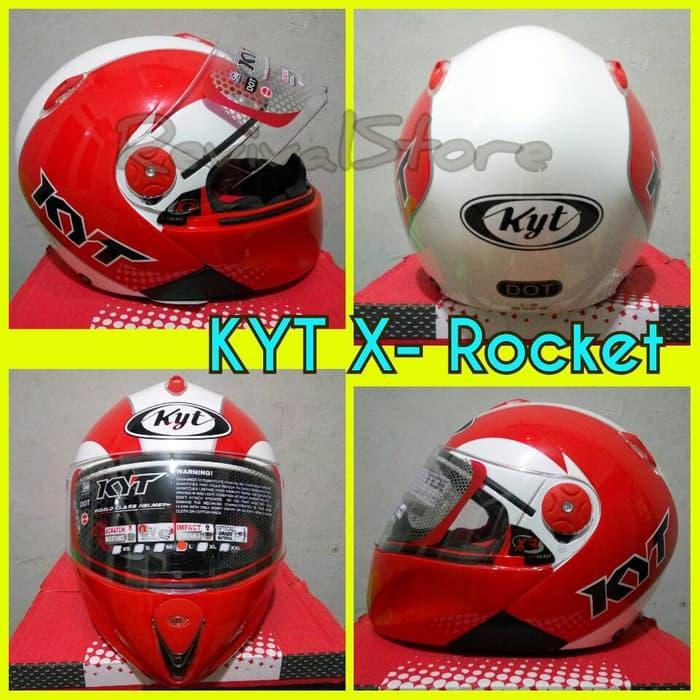 Helm KYT XRocket Merah Putih Full Face Lazada Indonesia