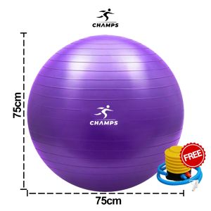 CHAMPS Gymball Untuk BUMIL size 75cm Alat Olahraga Untuk di Rumah Alat Fitness Rumahan