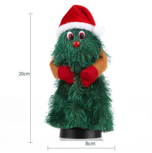 Rotating Electric Christmas Tree Electric Singing Dancing Christmas Tree Plush Toy Figurine Christmas Dancing Santa Christmas Dancing Tree Electric to Rotate Tabletop Christmas Tree Plush Gifts for Family Friends Toddlers Kids