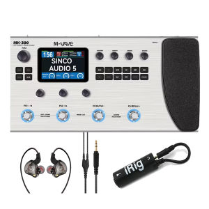 M-VAVE MK300 Electric Guitar with Multiple Effects Pedals Neural Amplifier Simulator 300s Cycle 128AMP/360FX/10H Battery Life