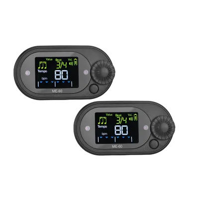 [fastour]Electronic Metronome 2 Pcs 10 Beat Color Screen Display for Piano Guitar Violin Zither Drum Practice Rhythm Instrument