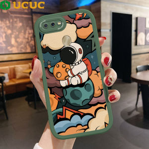 UCUC ốp lưng điện thoại Cho OPPO A12S A12E A12 Oppoa12s Oppoa12e Ốp Lưng Da PU Mềm Da Phi Hành Gia Hoạt Hình Cảm Giác Da Mỏng