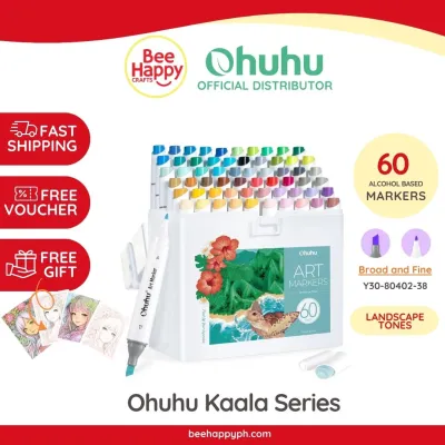 Ohuhu Kaala Slim Broad and Fine Dual Tips Alcohol Art Markers