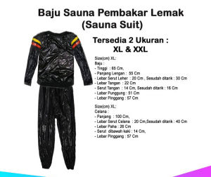 Sauna Suit/Pakaian Baju Sauna Pembakar Lemak/Setelan Baju Celana Olahraga Jogging Running