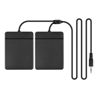 NUBE Compact Dual Pedal 3.5mm Interface Anti-slip bottom Roll up Drum Pedal Portable Diamond pattern Electronic Drum Pedal