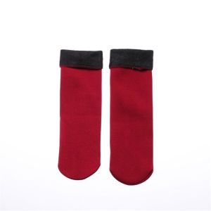 CHUAN Winter Warmer Seamless Snow Boots Thermal Wool Sleeping Socks Velvet Floor Hosiery Snow Socks Thicken
