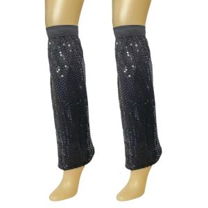 Womens Glittering Sequins Leg Warmers 80s Dance Parties Flared Leg Sleeve Long Socks Boot Covers Carnivals Disco Outfit