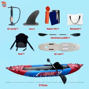 SOLAR MARINE PERAHU KARET KAYAK KANO CANOE SINGLE DOUBLE 1ORANG 2ORANG KAPAL INFLATABLE KAYAK CANOE BOAT
