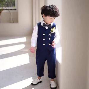 Boys Wedding Suits Fashion Double Breasted Black Formal Child Piano Performance Outfits 2-12 Y Toddler Birthday Party Blazer Set2026
