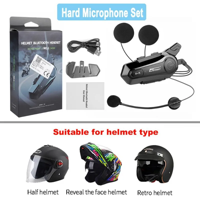 Upgraded Helmet Intercom Motor Intercom Get For Riders Connect