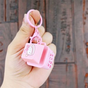 TU3Y Bàn phím Móc chìa khóa Sanrio Dạ Quang Sanrio  dây chuyền túi Dễ thương Đồ trang trí nuôi ong