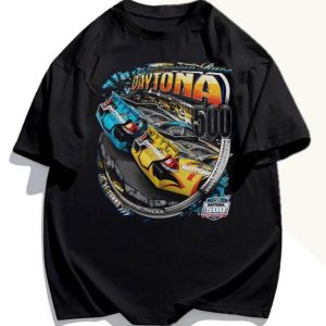KAOS BAJU VINTAGE DISTRO NASCAR MOBIL CARS 5 / KAOS OVERSIZE VINTAGE PKMRKT Katun 24S Santai Crew Neck Hitam