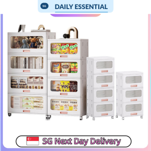 【DAILY ESSENTIAL】 Stackable Drawer Storage Cabinet | 24.5 37 or 53cm | 1-4 Layers