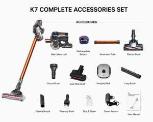 K7 Series Cordless Vacuum Cleaner Wireless Vacuum High Torque Motor Anti-Tangle Roller For House Vakum Rumah