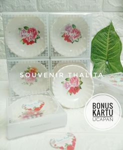 Souvenir Pernikahan Mangkok Melamin Bulat Kemasan Box Mika Isi 100 pcs DAN GRATIS KARTU UCAPAN