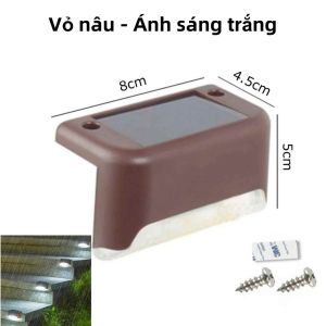 Đèn năng lượng mặt trời sân vườn gắn bậc cầu thang lan can hàng rào ban công ngoài trời - LAZYL
