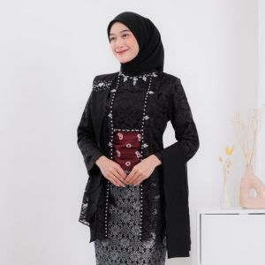 Baju Kebaya Wisuda Wanita Modern Kebaya Batik Brokat Set Lamaran Tunangan Kondangan Nikahan Terbaru