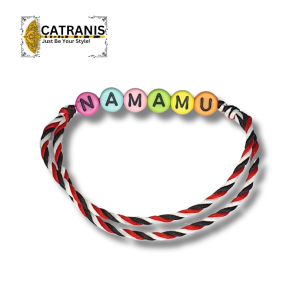 CATRANIS Gelang Tridatu Asli Khas Bali Costum Nama Dengan Plihan Manik Huruf Premium Murah