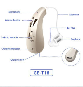 ใหม่ BTE ที่มองไม่เห็นเครื่องช่วยฟังแบบชาร์จเครื่องช่วยฟังสำหรับผู้สูงอายุหูหนวกเครื่องขยายเสียงดิจิตอลการสูญเสียการได้ยินที่รุนแรงช่วยเหลือหู
