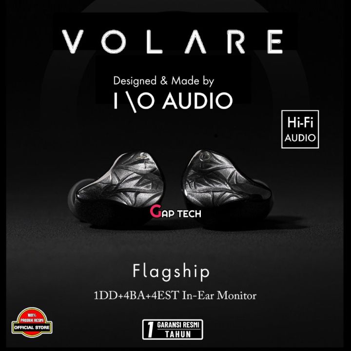 IOAUDIO / IO AUDIO / I/O AUDIO VOLARE 1DD+4BA+4EST Flagship Triple In-Ear Monitor Earphone / iem Original